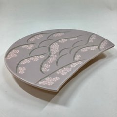 錦吉野山半月焼皿（桜）21㎝画像