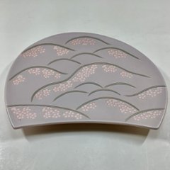 錦吉野山半月焼皿（桜）21㎝画像