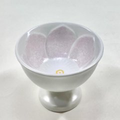 錦薄紅花彫高台小付　8㎝の画像