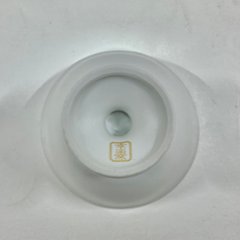 錦薄紅花彫高台小付　8㎝画像