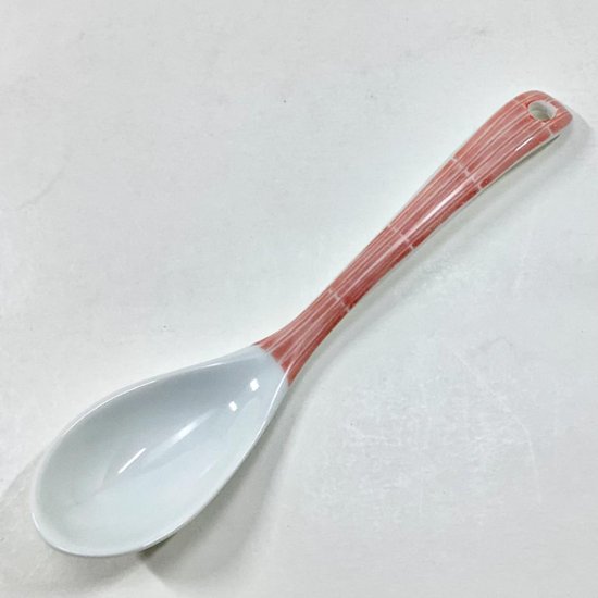 染付赤十草スプーン　　13.5㎝画像