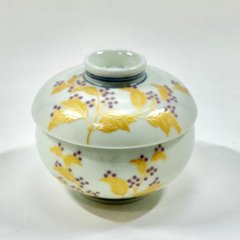 錦紫式部 鈴形蒸碗　　8.5cm の画像