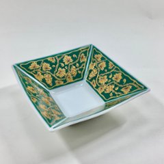 錦緑濃葡萄唐草 なぶり正角小鉢　12㎝画像