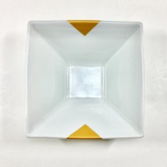 錦古代釉金短冊 なぶり正角小鉢　12㎝の画像