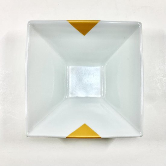 錦古代釉金短冊 なぶり正角小鉢　12㎝画像