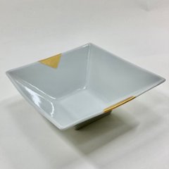 錦古代釉金短冊 なぶり正角小鉢　12㎝画像