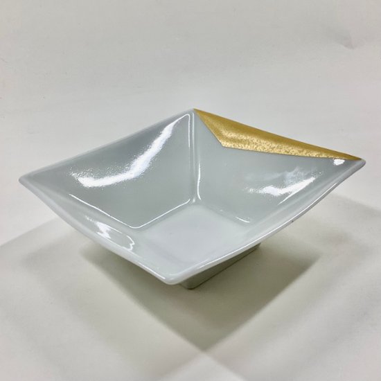錦古代釉金差 なぶり正角小鉢　12㎝画像