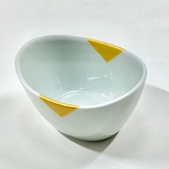 錦古代釉金短冊 まゆ形小付　9㎝の画像