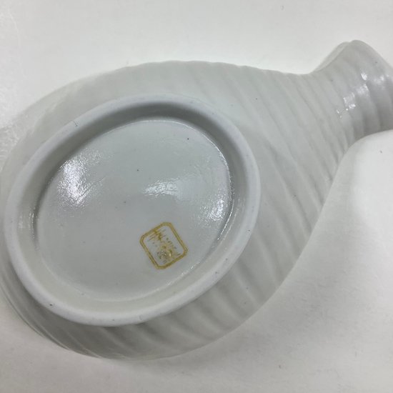 錦銀巻乳白釉 半徳利仲付　13㎝画像