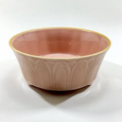 錦曙釉渕金 剣先彫り袋足向付　14㎝の画像