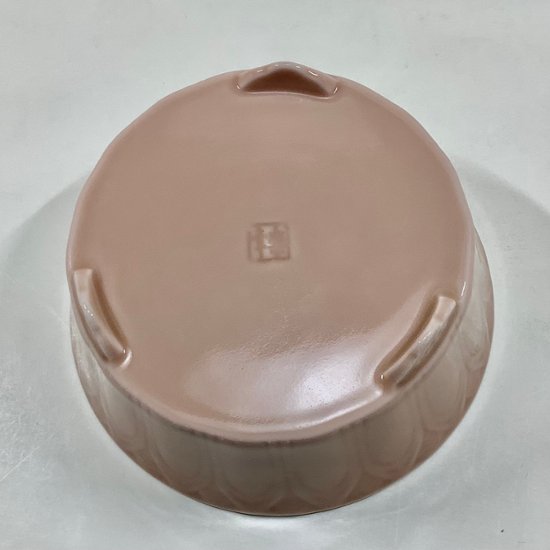 錦曙釉渕金 剣先彫り袋足向付　14㎝画像