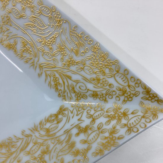 錦白釉金ペルシャ 菱形向付　27㎝画像