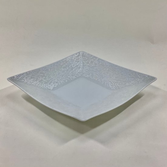錦白釉銀ペルシャ 菱形向付　27㎝画像