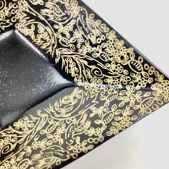 錦黒マット釉金ペルシャ 菱形向付　27㎝画像