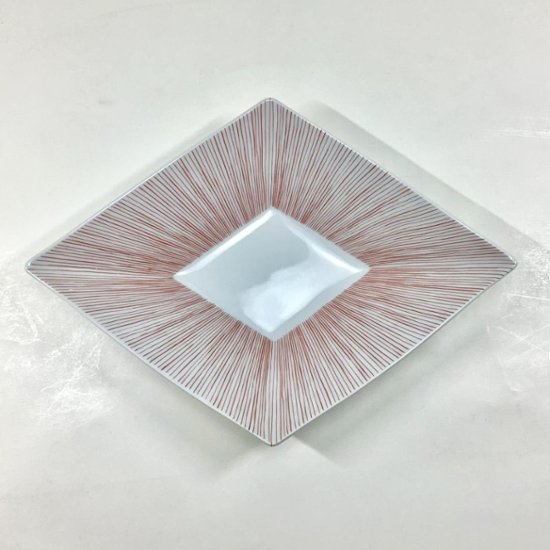 錦赤糸十草 菱形向付　27㎝画像