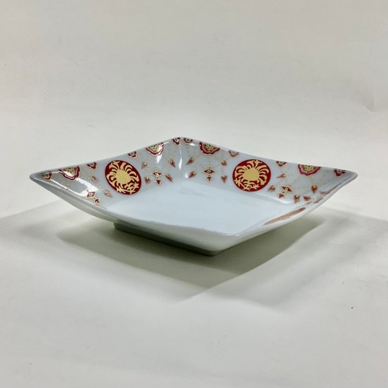 錦花綱金蘭手 菱形なぶり小向付　21㎝画像