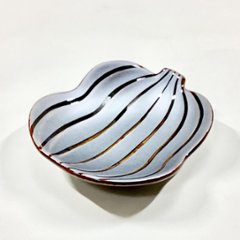 錦銀彩べっ甲釉 瓢形小付　9㎝の画像