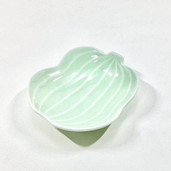 淡緑 瓢形小付　9㎝画像