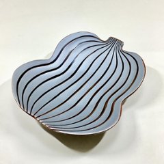 錦銀彩べっ甲釉 瓢形盛皿 18㎝の画像