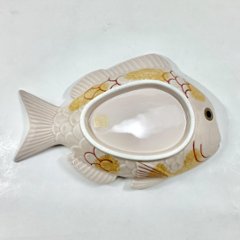 錦薄桜金叩鯛形向付　21㎝画像