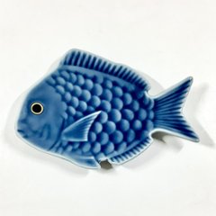 錦青鈍釉鯛形銘々皿　　　　13㎝の画像