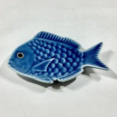 錦青鈍釉鯛形銘々皿　　　　13㎝画像