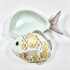 錦金叩鯛形蓋物　　　17㎝画像
