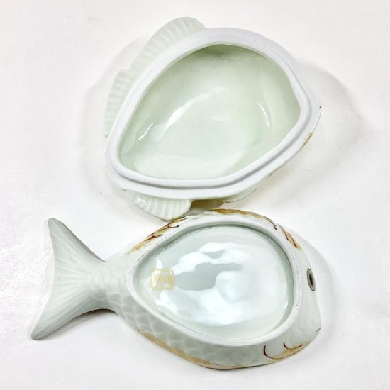 錦金叩鯛形蓋物　　　17㎝画像