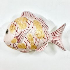 錦薄桜金叩鯛形蓋物　　　17㎝の画像