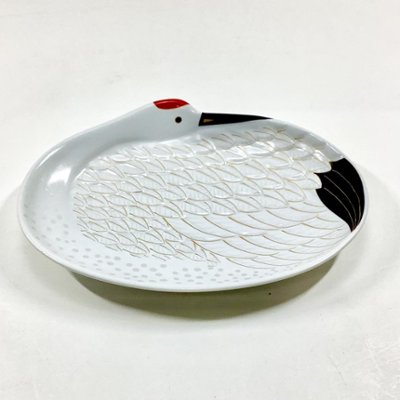 錦雪衣金羽根鶴形向付　　18㎝の画像