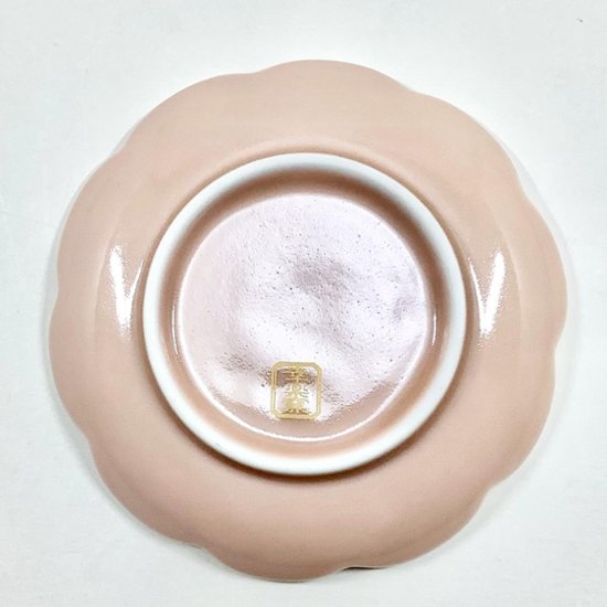 錦曙釉銀きらめき八重梅小皿　9㎝画像
