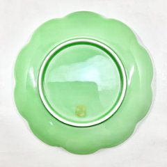錦緑釉銀きらめき八重梅五々焼皿　16.5㎝画像