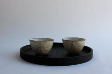 鈴木　進　粉引線紋湯呑み　丸画像