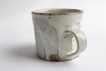 角掛政志　粉引面取マグカップ画像