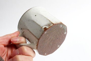 角掛政志　粉引面取マグカップ画像
