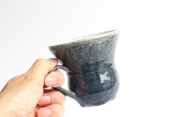 角掛政志　青釉マグカップ　ベル画像