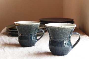 角掛政志　青釉マグカップ　ベル画像