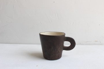 川原幸子　陶胎漆器　マグカップ　焦茶画像