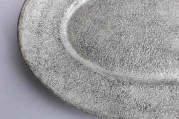 Kalonji　銀彩オーバルリム大皿画像