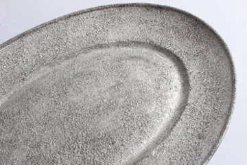 Kalonji　銀彩オーバルリム大皿画像