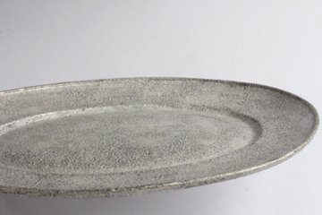 Kalonji　銀彩オーバルリム大皿画像
