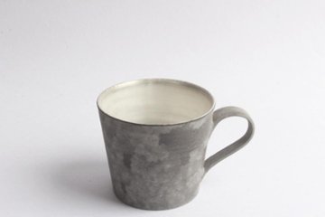 大森健司　黒土マグカップ（銀彩）画像