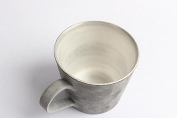 大森健司　黒土マグカップ（銀彩）画像