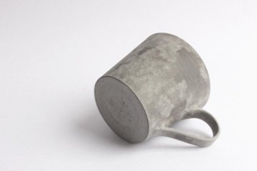 大森健司　黒土マグカップ（銀彩）画像