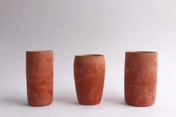 大森健司　赤土花器画像