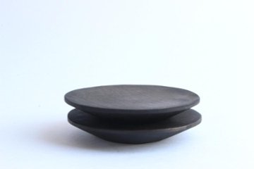 徒爾　丸小皿　サクラ黒漆（国産/松煙）の画像