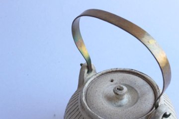 鈴木　進　粉引線紋急須（金具取手）画像