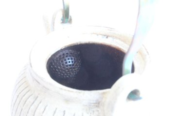 鈴木　進　粉引線紋急須（金具取手）画像