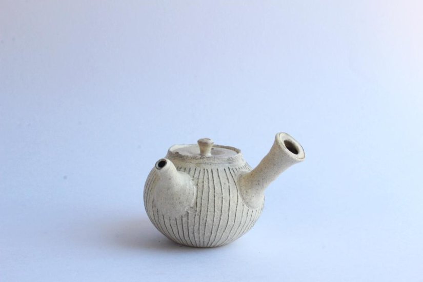 鈴木　進　粉引線紋急須画像