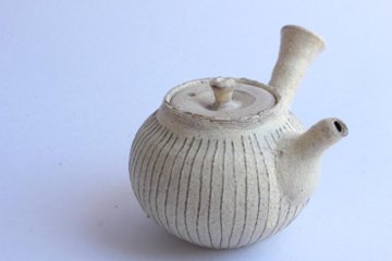 鈴木　進　粉引線紋急須画像